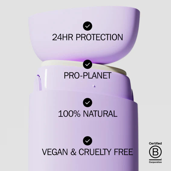 Fussy Refillable Natural Deodorant Lavender Fields ingredient information 40g
