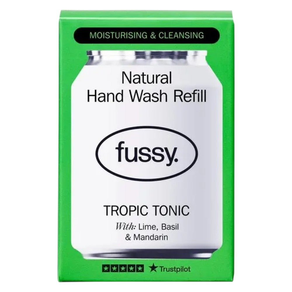 Fussy Natural Hand Wash Refill Tropic Tonic lime basil mandarin fragrance 240ml refill front packaging