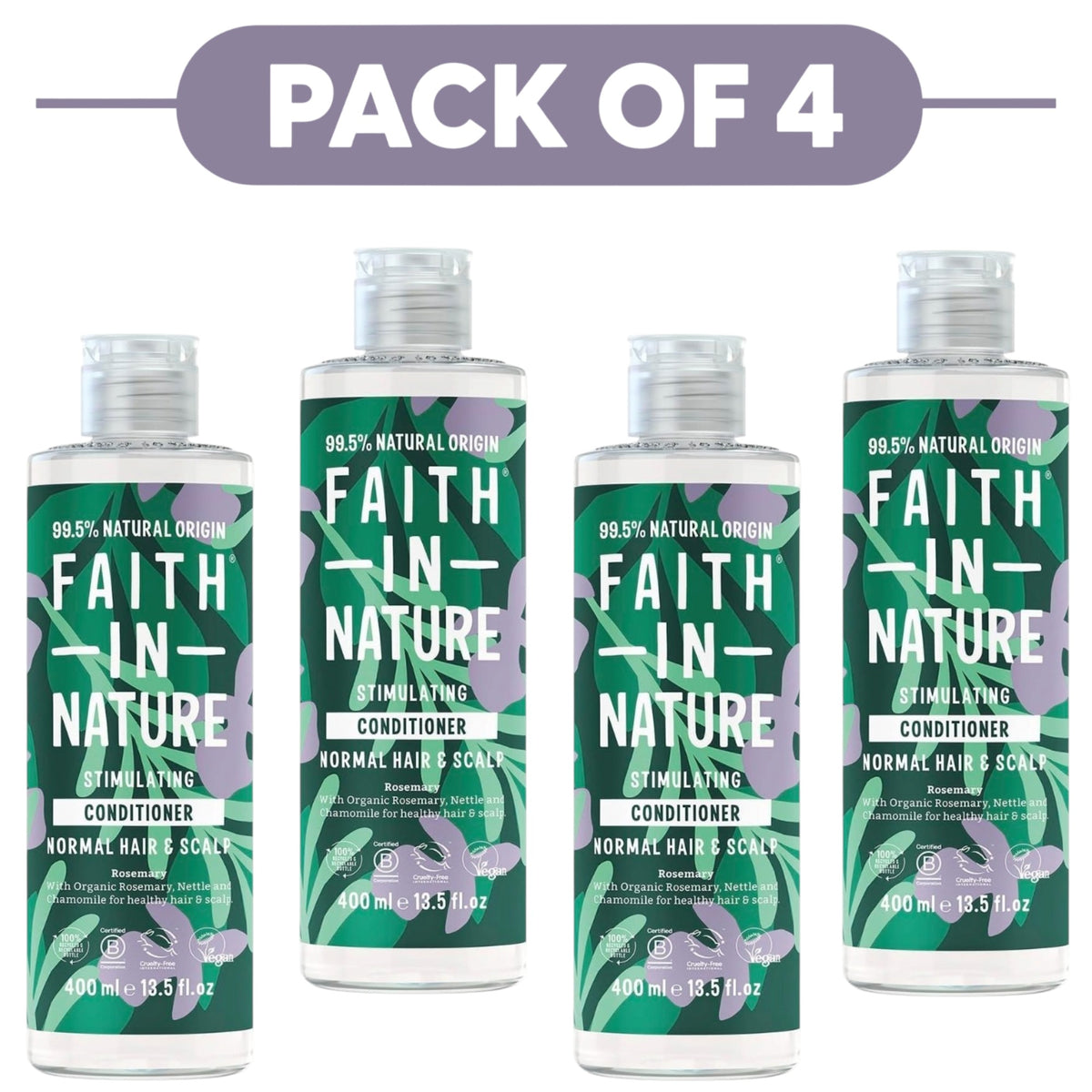 Faith In Nature Rosemary Stimulating Conditioner 400ml Pack of 4