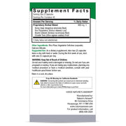Supplement label with text and a green border on a white background