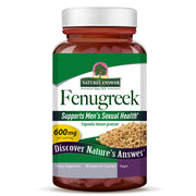 Nature's Answer Fenugreek supplement bottle on a white background