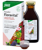 Floradix Floravital liquid iron and vitamin formula bottle front label 250ml