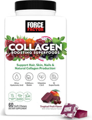 Force Factor Collagen Boosting Superfoods Tropical Fruit Soft Chews – 60 Count