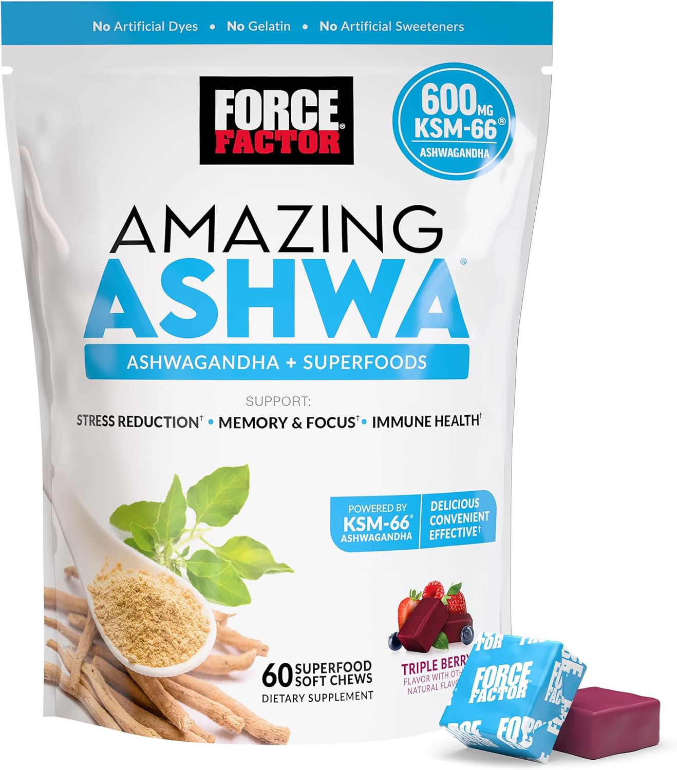 Force Factor Amazing Ashwa Soft Chews – 60 Count
