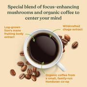 Four Sigmatic mushroom coffee whole beans ingredients and details 283g