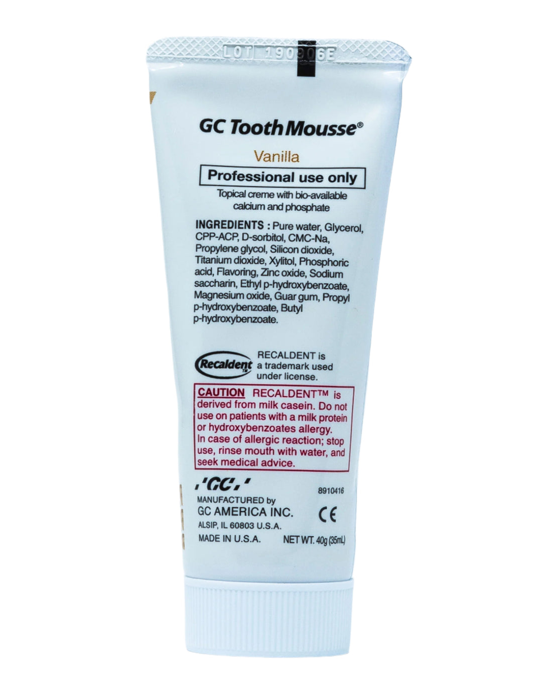 GC Tooth Mousse Vanilla - 40g | Remineralising Dental Crème for ...