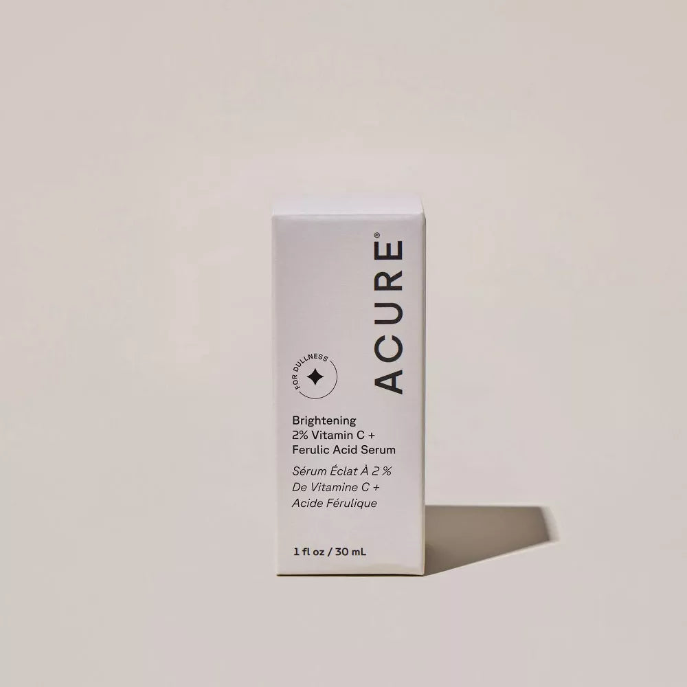 Acure Brightening 2% Vitamin C Ferulic Acid Serum box 30ml