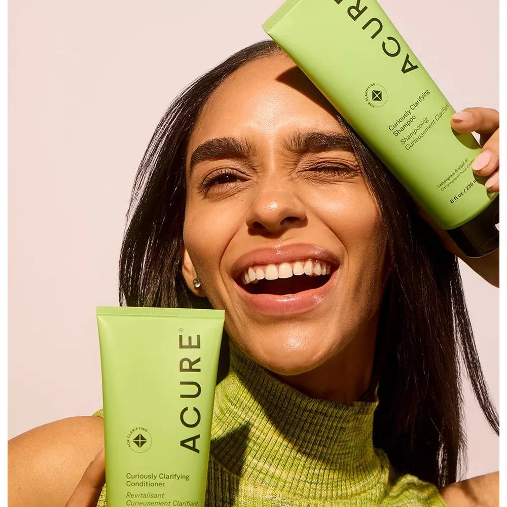 Acure Curiously Clarifying Shampoo lightweight vegan hair shampoo 236ml lifestyle image