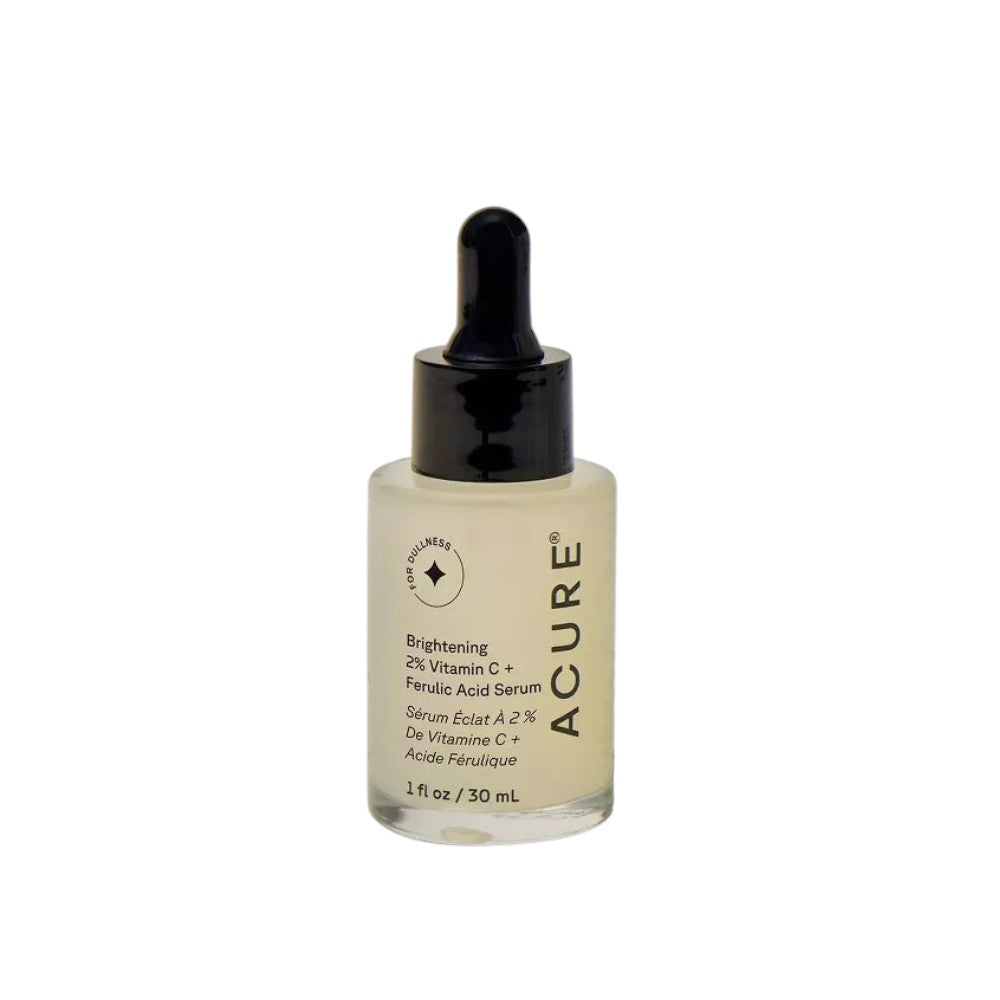 Acure Brightening 2% Vitamin C Ferulic Acid Serum glass bottle 30ml