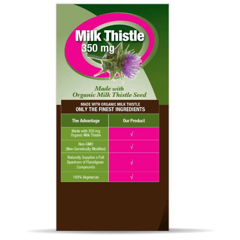 Genceutic Naturals Milk Thistle – 350 mg, 60 Vegan Capsules