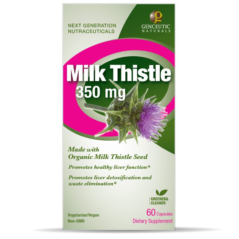 Genceutic Naturals Milk Thistle – 350 mg, 60 Vegan Capsules