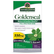 Nature's Answer Goldenseal supplement packaging on a white background