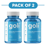Goli Nutrition Ashwagandha Gummies 120 Count Pack of 2
