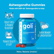 Goli Nutrition Ashwagandha Gummies 60 Count