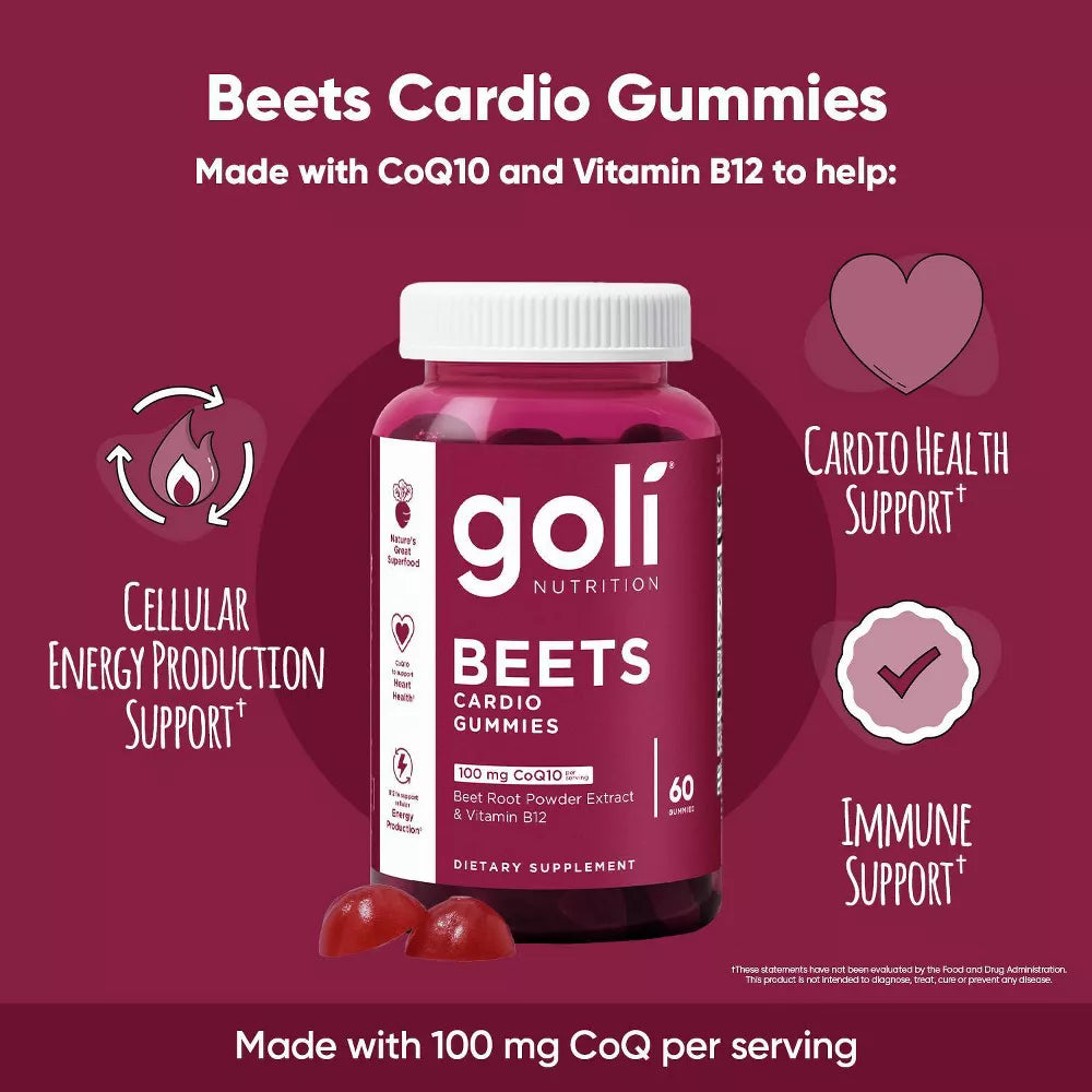 Goli Nutrition Beets Cardio Gummies 60 Count