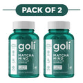 Goli Nutrition Matcha Mind Cognitive Gummies Cognizin 250mg 60 Count Pack of 2