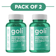 Goli Nutrition Pre+Post+Probiotics Gummies 60 Count Pack of 2