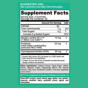 Supplement Facts & Ingredients Image: Goli digestive gummies supplement facts label 60 count
