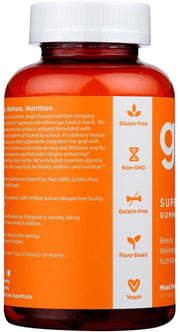 Back Image: Goli Nutrition Superfruits Gummies mixed fruit bottle 60 count