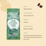 ingredients, brewing guide, and certifications.