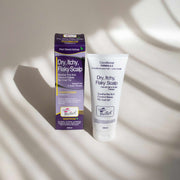Two scalp care products on a light background with shadows