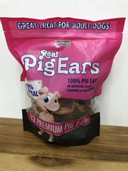 Irish Rover natural pig ears dog chew treats pack 12 premium pig ears