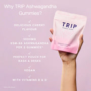 TRIP ashwagandha gummies ingredients cherry pouch 60 count