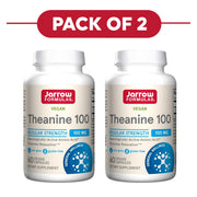 Jarrow Formulas L-Theanine 100mg 60 Veggie Capsules Pack of 2