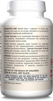 Jarrow Formulas N-Acetyl Tyrosine - 350 mg – 120 Capsules