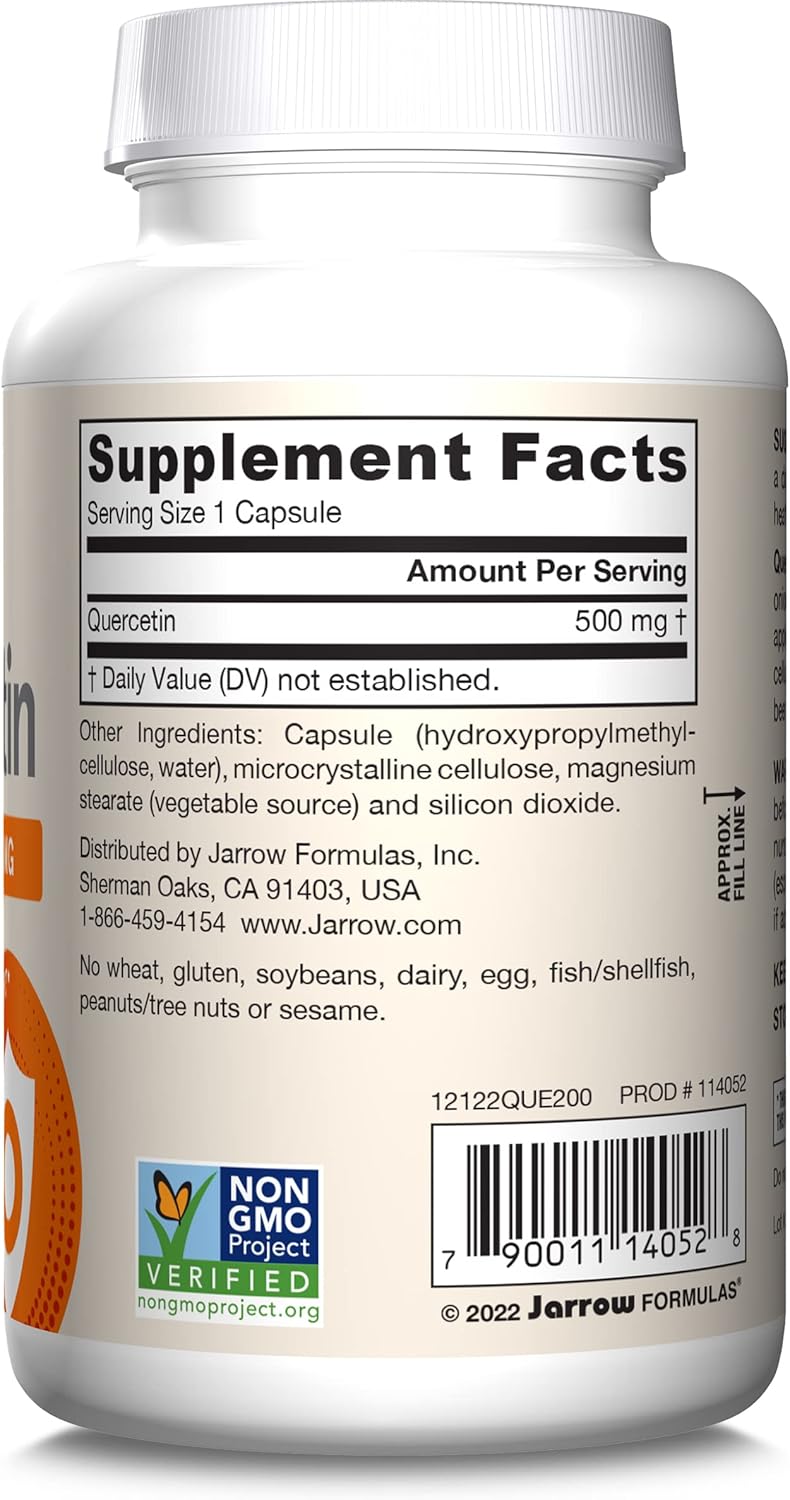 Jarrow Formulas Quercetin 500 mg – 30-200 Veggie Capsules