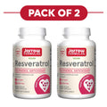 Jarrow Formulas Resveratrol 120 Veggie Capsules Pack of 2