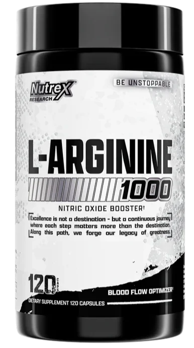 Nutrex L-Arginine 1000mg 120 capsules bottle supplement