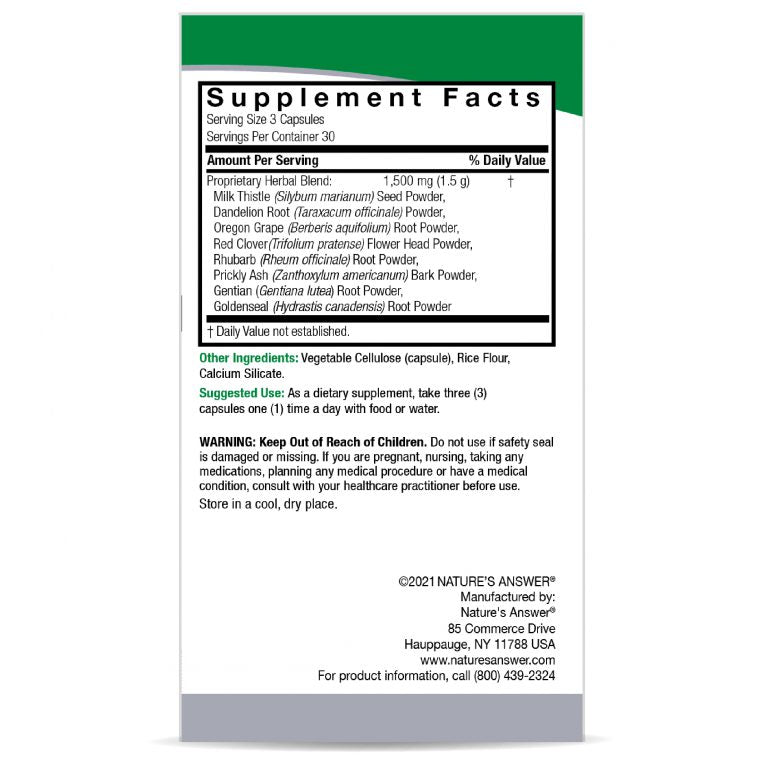 Supplement facts label on a white background