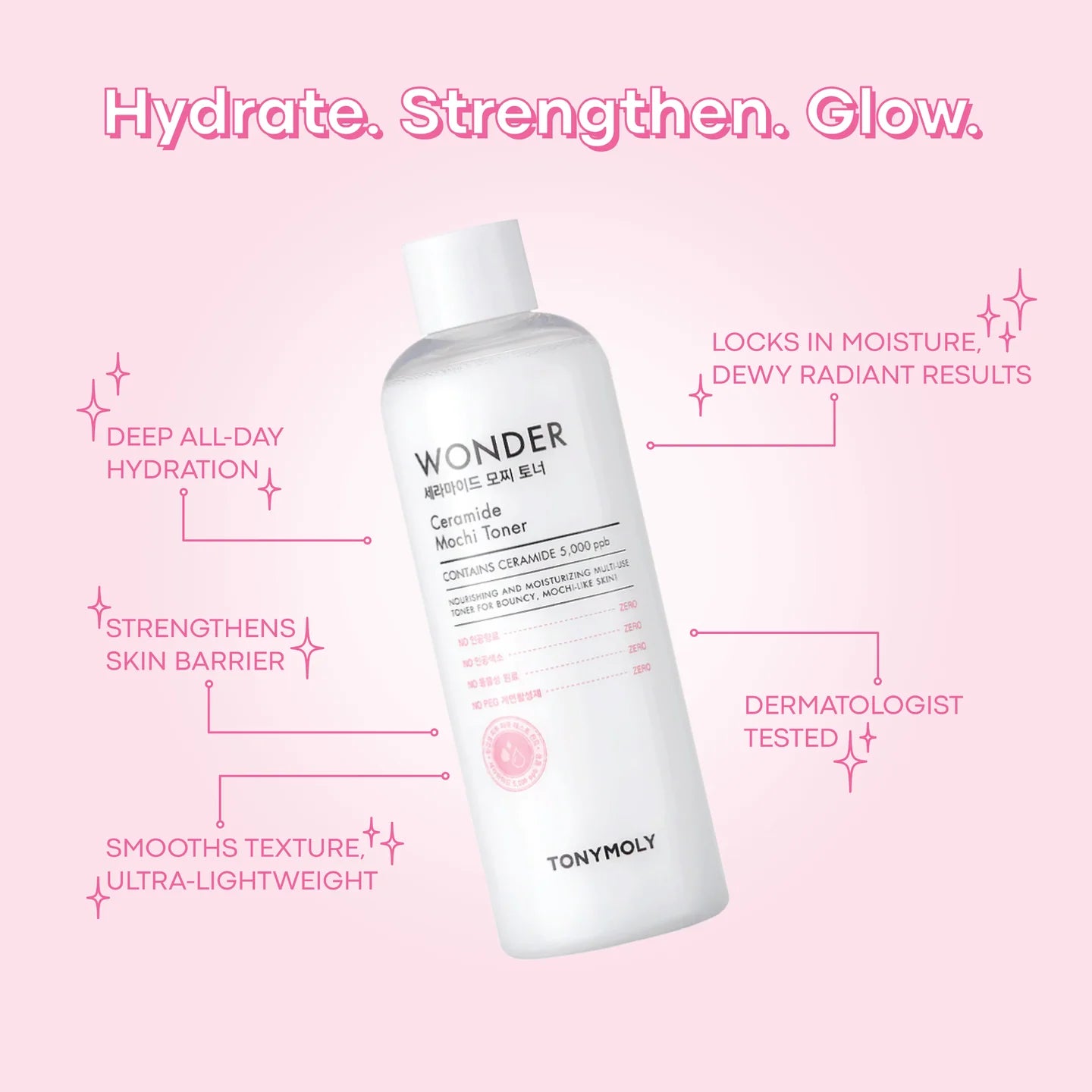 Tonymoly Wonder Ceramide Mochi Milky Toner Set 500ml+100ml