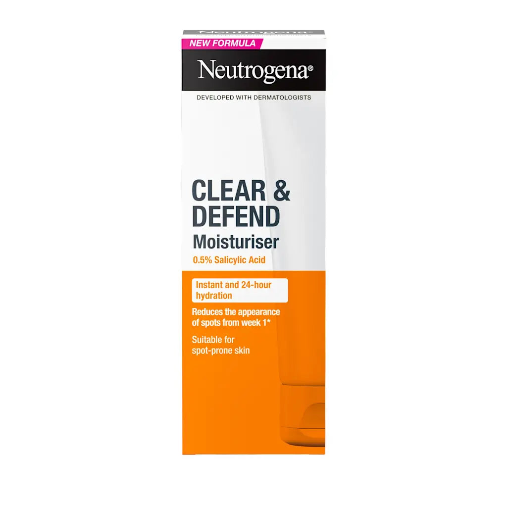 Neutrogena Clear & Defend Oil-Free Moisturiser 50ml bottle.