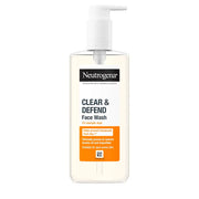 Neutrogena Clear & Defend 2% Salicylic Acid Face Wash 200ml bottle.