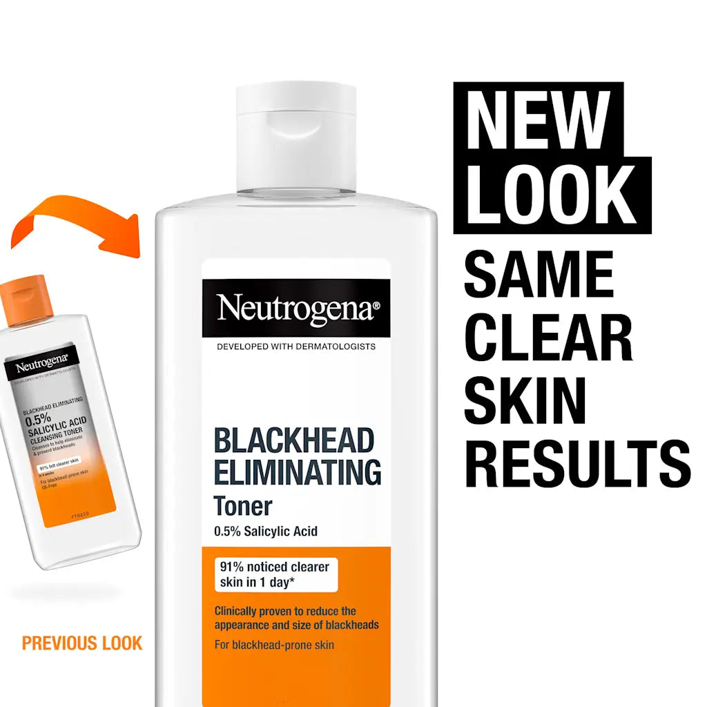 Neutrogena Purifying Cleansing Toner 200ml - With 0.5% Salicylic Acid. Old & new packaging.