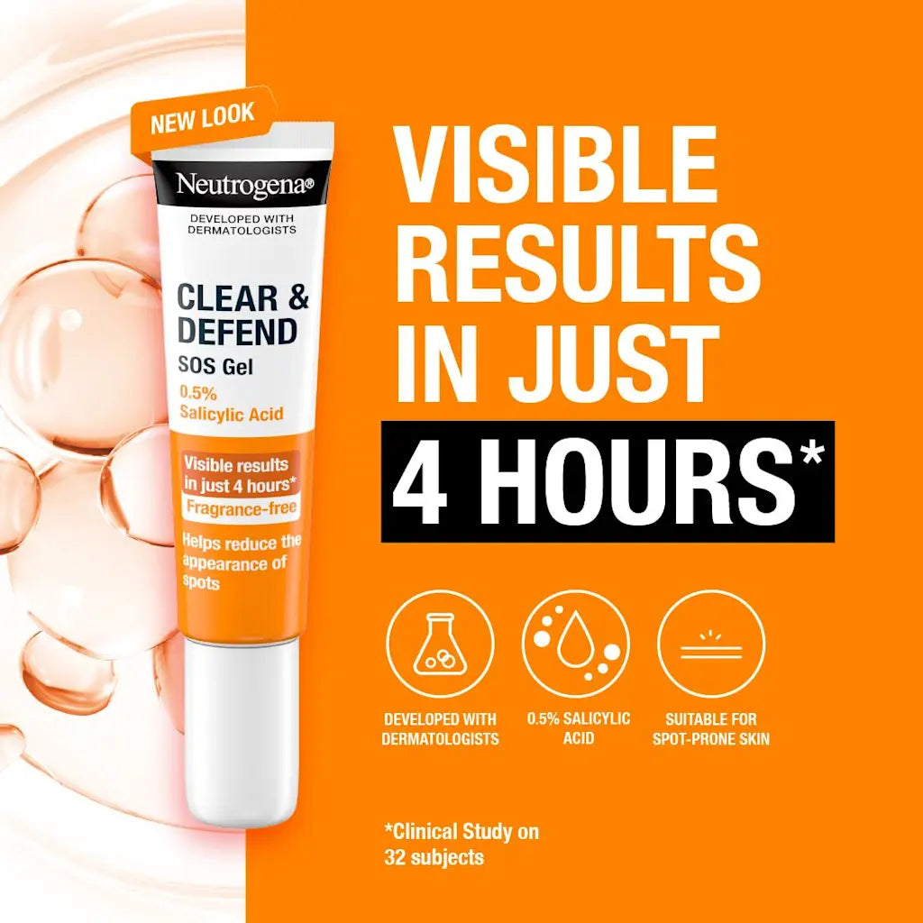 Neutrogena Clear & Defend Targeted Gel 15ml - 0.5% Salicylic Acid Formula