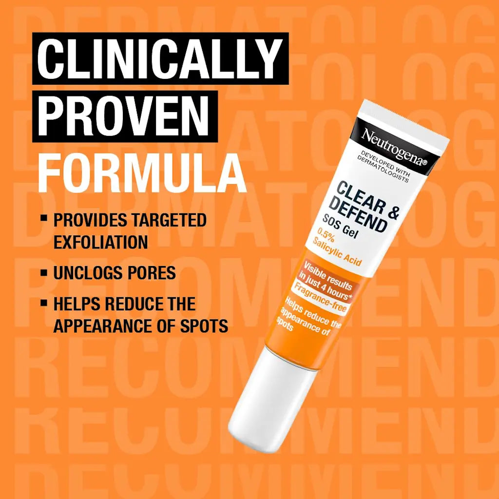 Neutrogena Clear & Defend Targeted Gel 15ml - 0.5% Salicylic Acid Formula