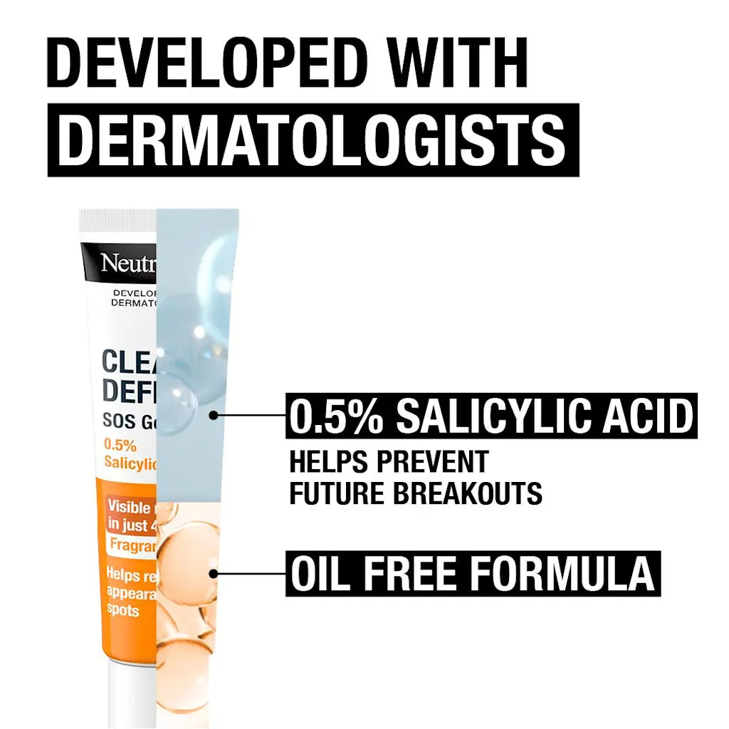 Neutrogena Targeted Gel tube showing instructions and ingredients.