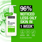 Neutrogena Oil Balancing Face Wash 200ml - With Lime & Aloe Vera for Oily Skin