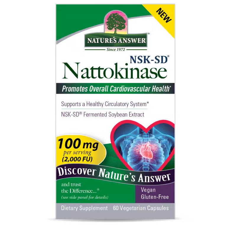 Nature’s Answer – NSK-SD Nattokinase – 100mg (2,000 FU) – 60 Capsules