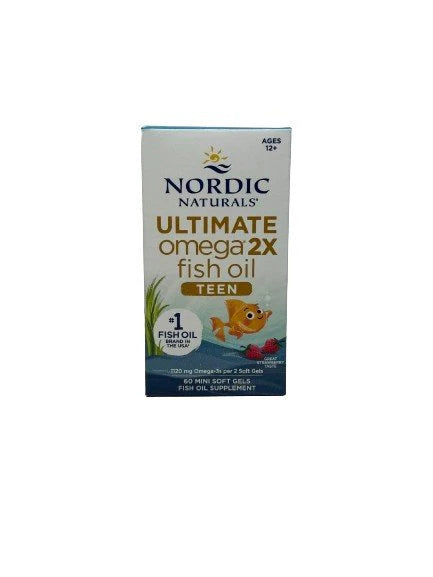 Nordic Naturals Ultimate Omega Teen Soft Gels - 1120mg Omega-3 - 60 Count