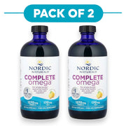Nordic Naturals Complete Omega Lemon Liquid Fish Oil 473ml Pack of 2