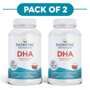 Nordic Naturals DHA Omega-3 830mg Strawberry 180 Soft Gels Pack of 2