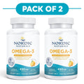 Nordic Naturals Omega-3 Fish Gelatin Lemon 60 Soft Gels Pack of 2