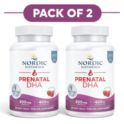 Nordic Naturals Prenatal DHA 830mg Strawberry 90 Soft Gels Pack of 2