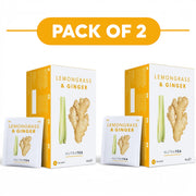 NutraTea Lemongrass & Ginger Herbal Tea 20 Tea Bags Pack of 2