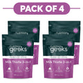 Nutrition Geeks Milk Thistle 3-in-1 120 Vegan Tablets Pack of 4