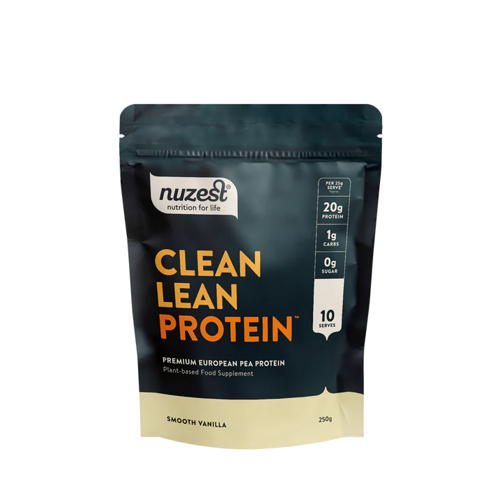 Nuzest Clean Lean Pea Protein Powder tub, Vegan & Allergen-Free. 250g
